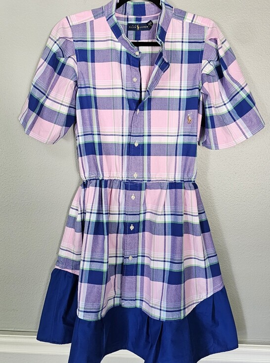 Ralph Lauren Dresses & Skirts - Ralph Lauren Pink, Blue  Plaid Shirt Dress